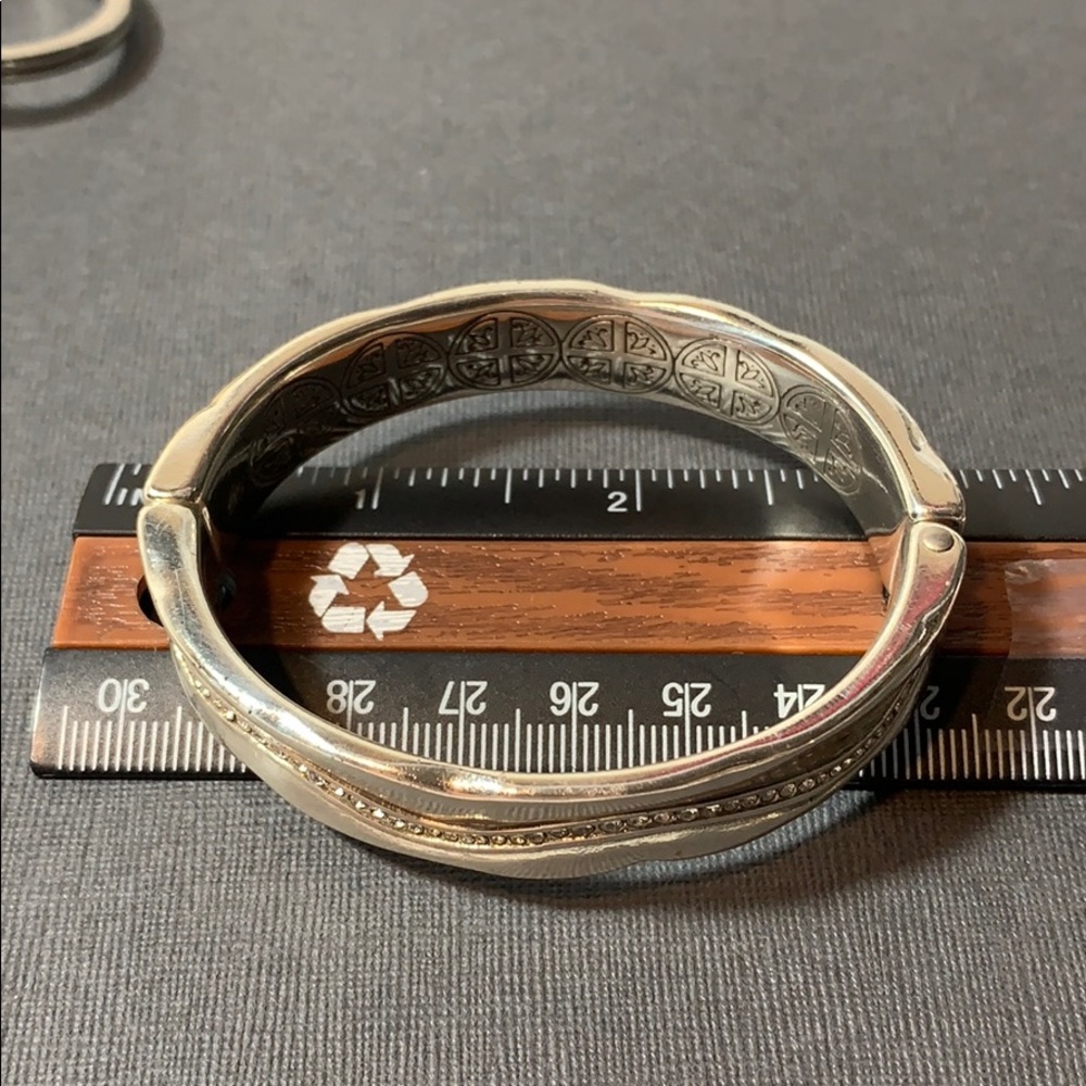 Brighton bracelet bangle silver hinged w diamonds - Picture 4 of 6